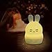 Bear Kids Night Light, iWheat Soft Silicone Tap & Remote Control Night Light, LED Multicolor Night Light Portable USB Rechargeable Best for Baby Children