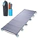 YAHILL Ultralight Folding Camping Cot Sleeping Collapsible Portable Foldable Bed Aluminum Replacements for Tent Backpack, Adults Youth Outdoor Travel Hiking Fishing Hunting (Grey -1st Generation)