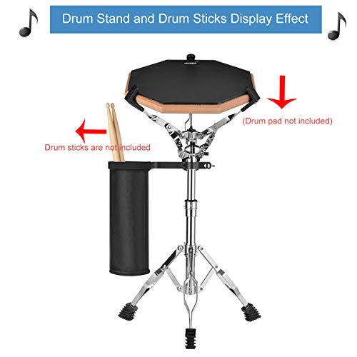 Drum Pad Stand with Drum Sticks Holder for 10-12 Inch Drum Pad,Snare Drum - Thumbnail 3
