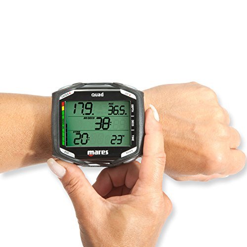 Mares Quad Air Nitrox Dive Computer (Black/White) Sporting Goods Water Sports Scuba Diving
