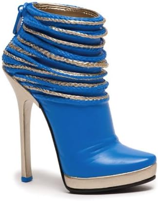3.25" Womens JTRS Blue & Silver "Reverie" Fashion Stiletto Display Shoe
