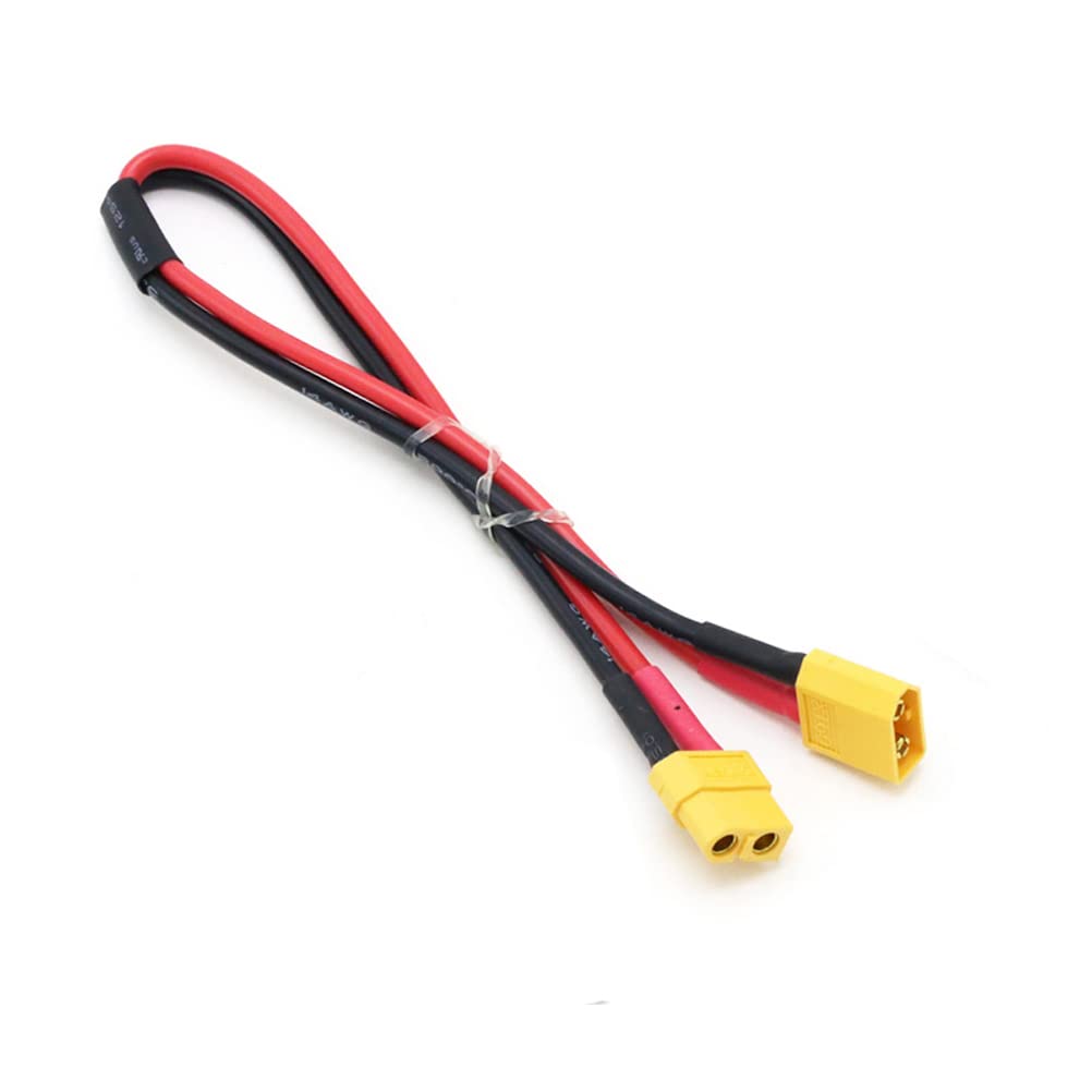 LINSYRC 1piece XT60 Extension Cable XT60 Connector Male to Female Adapter Plug with 50CM 12AWG Silicone Wire for RC Lipo Battery