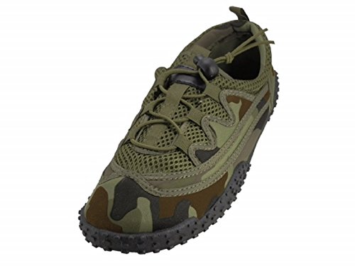 Wave men s waterproof water shoes (10, green camo)