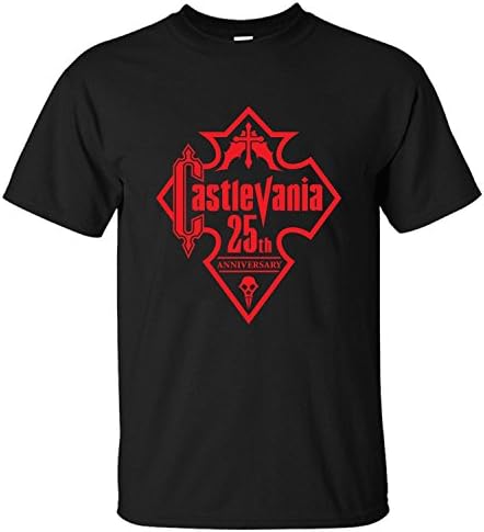 GEKK Men's The Castlevania Series' 25th Anniversary T-shirts black L