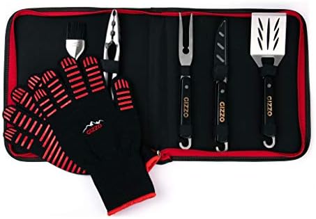 Gizzo Grill5 Set of BBQ Tools & Barbecue Gloves Set