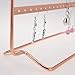 LEORISO Jewelry Stand, 4-Tier Metal Earrings Organizer, Beautiful Rose Gold Necklaces Holder & Bracelets Display, Jewelry Organizer