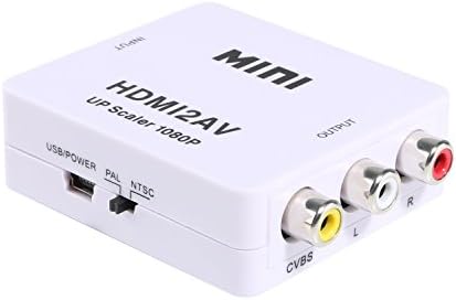 HDMI2AV Converter HDMI to AV 3RCA CVBs Composite Video Audio Converter Adapter HDMI to RCA CVSB L/R AV Converter Adapter 1080P Support NTSC PAL with USB Charge Cable