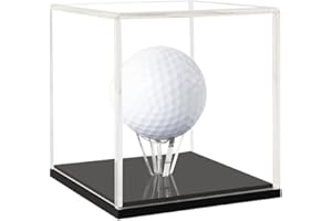 Lymhy Golf Ball Display Stand Cube Holder Clear Acrylic Box Square Case Protected Cabinet Golf Rack Protection Storage Cover Collections (1)