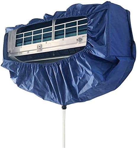 RZiioo Waterproof Air Conditioner Cover Cleaning Dust Washing Cover Dust Washing Clean Protector Bag with Drain Outlet & 3m Water Pipe,Blue,24050cm
