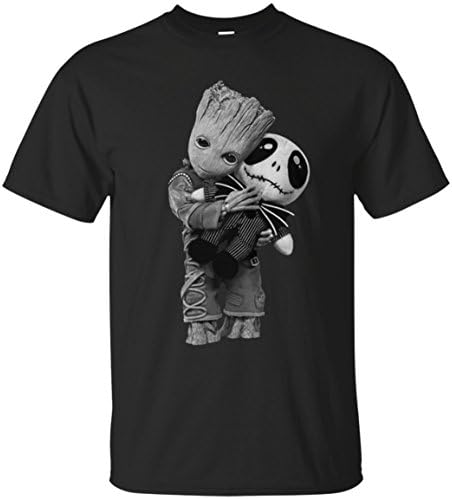 Baby Groot Hugs Jack Skellington T Shirt