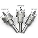 TCT Hole Saw Set 3pcs JESTUOUS 3/8 Inch Shank Diameter 7/8 1-1/8 1-3/8 Cutting Dia Carbide Tipped Tooth Round Drill Bit Hole Kit Cutter for Stainless Steel Metal Wood