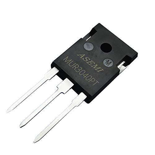 (Pack of 5pcs) MUR3040PT ASEMI TO-247/3P Package 3 Pins Fast Recovery Rectifier Diode 30amp 400v with Heat Sink