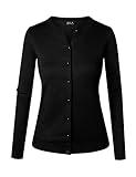 BILY Women's Junior Fit Button Down Long Sleeve Soft Knit Cardigan Sweater