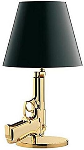 Lamp Modern Creative Handgun Lights 4224cm E27 Metal Resin Table Lamp Paint Interior Gold Chrome Chrome Lamp Bedside Table Study Lights,Black
