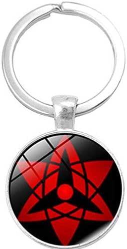 HappyShip Kakashi Itachi Akatsuki Keychain Sharingan Leaf Village Alloy Keychain Pendant Jewelry for Naruto Fans (F)