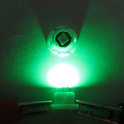 WLJH 10x Green T3 Neo Wedge Led 3030 SMD Chip 8mm Base Led Car Instrument Cluster Led Light Dashboard Gauge Bulb HVAC AC Heater Climate Control Lamps Radio Switch Indication Interior Bulb Replacement