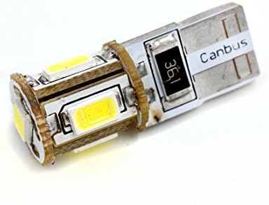 Fentac Bosmma 2pcs T10 W5W 168 194 Car White Canbus No Error 5050 SMD 5-LED Light