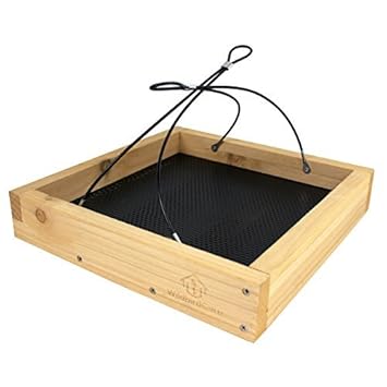 Wildbird Care Hanging Platform Tray Bird Feeder Bcf3a Natural