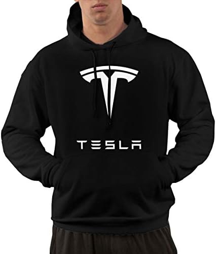 Okllyyam Tesla Motors Logo Men's Fashion Favorite Exploded Logo Pullover