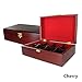 Standard Tea Chest - Cherry Finish | Solid Wood Tea Storage Box | Holds 96 Teas Bags in 8 Compartments | Elegant Wooden Organizer for Home, Kitche,n Dining or Office
