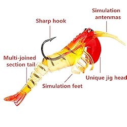 Persei Rigged Lead Head Jigs Soft Shrimp Lures