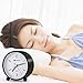 Alarm Clock.Mensent 4 inch Round Silent Analog Alarm Clock Non Ticking,with Night Light, Battery Powered Super Silent Alarm Clock, Simple Design Beside/Desk Alarm Clock (Black)