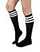 STYLEGAGA Women's Casual Knee High Socks (One Size : XS to M, Triple Stripe Asst-5P)