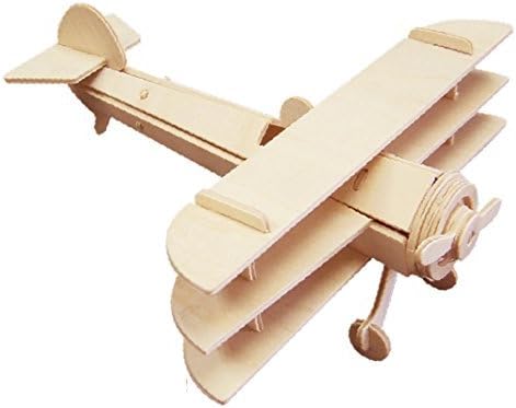 Smilelove 3D Wooden Puzzle Helicopter Jigsaw Puzzle for Adult (Spowith Triplane)