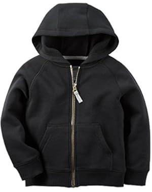 Carter's Boys' Classic Black Fleece Zip-Up Hoodie