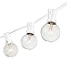 Abeja 25FT Outdoor White String Lights, G40 Globe Patio Lights with 27 Clear G40 Bulbs, Waterproof Hanging Outdoor Light for Backyard Porch Balcony Party Decor - White Wire