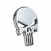 Quentacy 2-Pack Skull Punisher Emblem Badge 3D Metal Sticker Decals for Cars Trucks Motorcycle Vehicle Luggage Laptop Tablets (Silver)