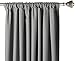 Amazon Basics Room Darkening Blackout Window Curtain with Rod Pocket and Tie Back, 52 x 63 Inches, Dark Gray - Set of 2