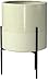 Amazon Brand – Rivet Mid-Century Ceramic Planter with Iron Stand 14