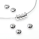 50 pcs .925 Sterling Silver Saucer Seamless Bead Spacer (3.5mm) / Findings / Bright