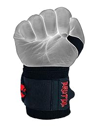 Brutul Muñequeras de 18.0 in con bucles para el pulgar, correa de sujeción fuerte, soporte de muñeca para hombres y mujeres, levantamiento de peso, levantamiento de pesas, Xfit, entrenamiento de fuerza, cruz, ajuste para culturismo, profesión