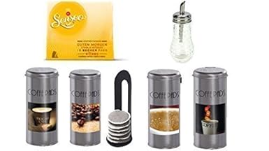 Senseo Kaffeepads Guten Morgen, 1er Pack WAK 61001 Coffee Metalldose Time I 4fach sortiert, 4Stück mit Padlifter + Weihnachts