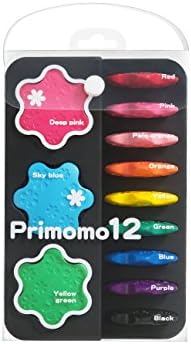 12 color crayons Purimomo flower marbles ( with eraser )