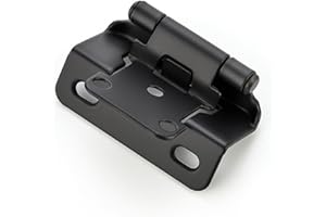 Ravinte Matte Black 50 Pack 25 Pairs Semi-Overlay 1/2 inch Self-Closing Face Mount Cabinet Hinges Half Wrap-Around Kitchen Ca