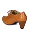 REFRESH Women's Amany-01 Lace Up Oxford Chunky Heel Bootie