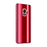 Galaxy S9 Case Galaxy S9 Plus Case 3 in 1 Full Body Plating Mirror Ultra Thin Skin Protective Cover for Samsung Galaxy S9/S9 Plus (Galaxy S9 Plus, red)