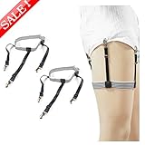 Jelinda Legs Suspenders Keep Shirt Tucked In All Day Elastic Non Slip Shirt Stays