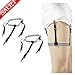 Generic 1 Pair Mens Adjustable Invisible Shirt Stay Shirt Garter Belt Accessories (Black and Wihte Style B)