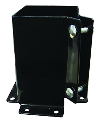 Pylex 13060 Bolt Spike Head 44 Post Anchor Bracket, Black