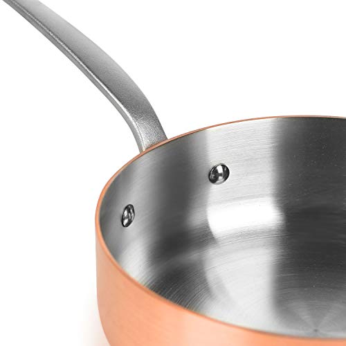 Mauviel 2.5mm Brushed Copper Cookware Set, 9 Piece Made in France