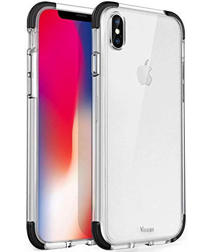 Mkeke Compatible with iPhone Xs Case,iPhone X Case, Anti-Scratch Shock Absorption Cover Case iPhone Xs/X Black