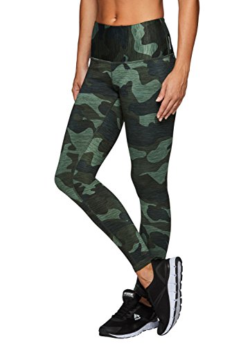 Rbx active womens camo print full length legging olive xs