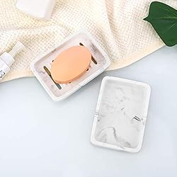 MoKo Soap Dish, Dual-Layer Resin Bar Soap Tray