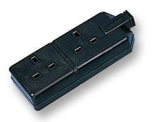 Permaplug Black Heavy Duty Rubber 13A UK 3 Pin Fused Plug Top