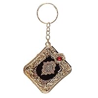 wsloftyGYd Vintage Mini Ark Quran Book Koran Pendant Muslim Keychain Bag Purse Car Decor Golden