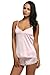 Ekouaer Lace Sleepwear Womens Sexy Lingerie Satin Pajamas Cami Shorts Set Nightwear
